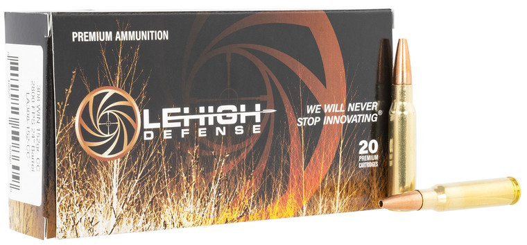 Lehigh Defense Controlled Chaos .308 Win Centerfire Rifle Rounds – 152 Grain, 20 Rounds per Box
