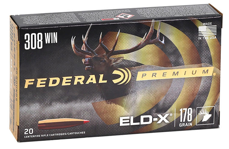Federal P308ELDX1 308 Winchester 178 Grain Low Drag eXpanding Centerfire Rifle Rounds