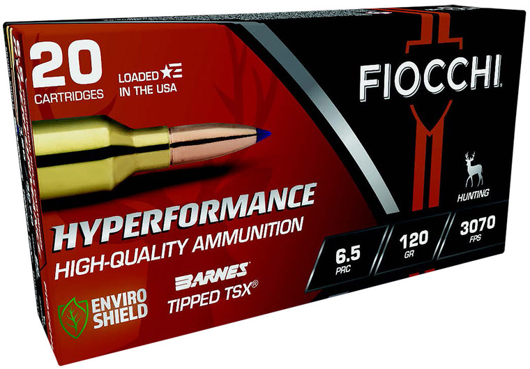 Fiocchi Hyperformance Hunt 6.5 PRC Ammo with Barnes Tipped TSX 120 Grain
