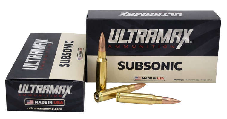 Ultramax Ammunition ULT-308-1-N Centerfire Rifle Rounds - 175 Grain HPBT Match Grade, 20 Rounds per Box
