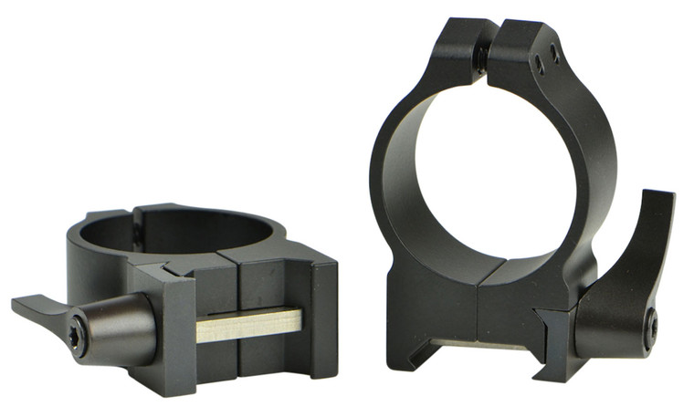Warne 214LM Maxima 30mm Medium Quick Detach Scope Rings, Matte Steel