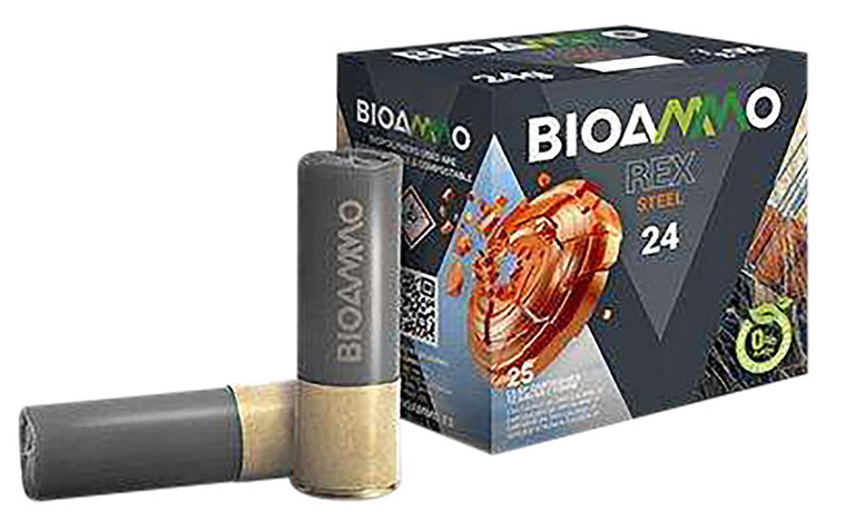 Bioammo Rex 12 Gauge 7 Shot Steel Loads - 2.75 Inch, 1 oz, Biodegradable Shotshells