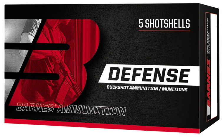Barnes Bullets 32009 12 Gauge 00 Buckshot Shotshells, 2-3/4 inch, 9 Pellets for Personal Defense