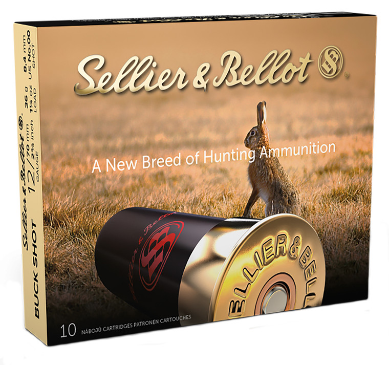 Sellier & Bellot 12 Gauge 00 Buckshot – 2.75 Inch, 1 1/4 oz, Muzzle Velocity 1181 fps, 10 Rounds per Box