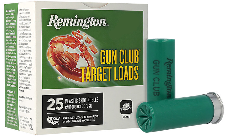Remington Ammunition Gun Club 12 Gauge 7.5 Shot Target Loads – 1 1/8 oz, 1145 fps, 25 Rounds per Box