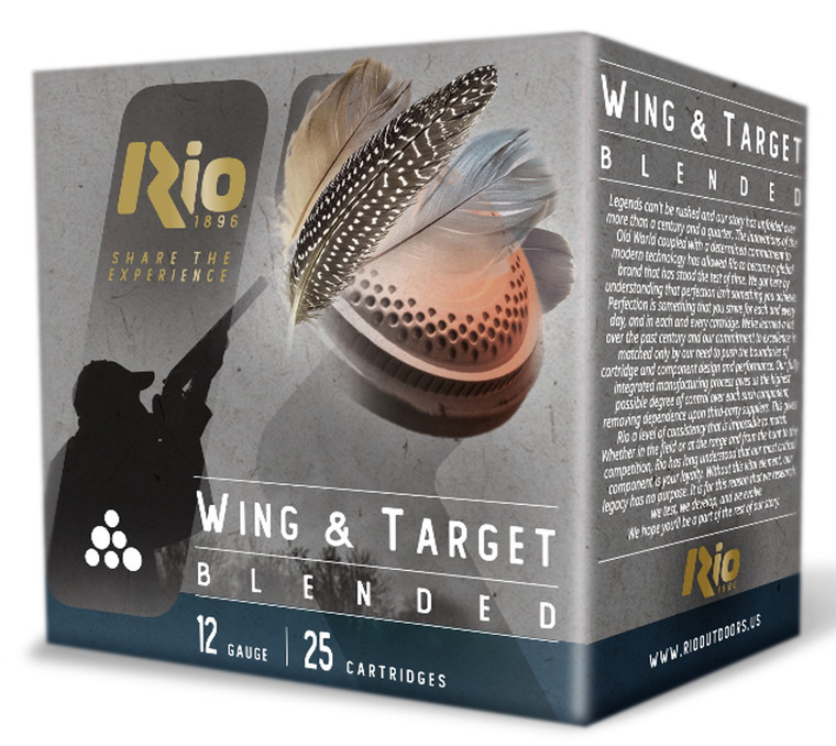 RIO Ammunition WT328 Wing & Targt 12 Gauge Shotshell Lead Loads - 2 3/4 inch, 1-1/8 oz, 8 shot, 25 rounds