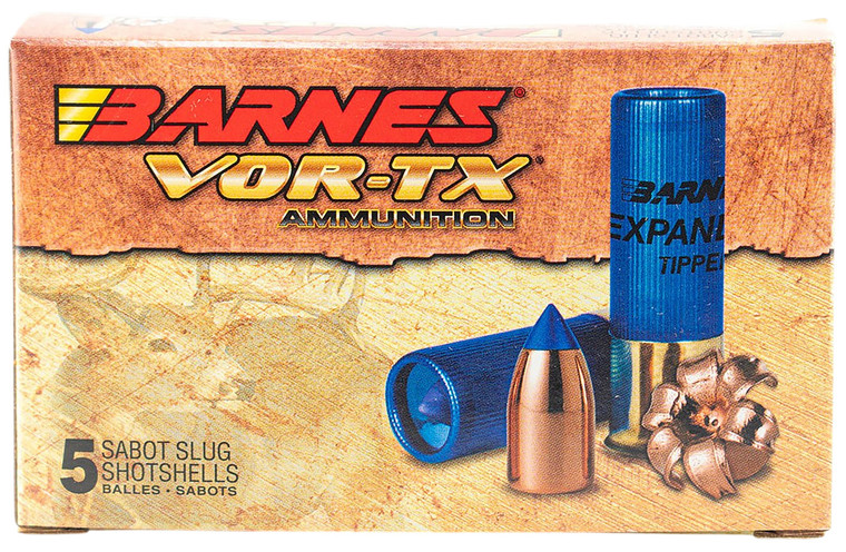 Barnes Bullets VOR-TX Expander 12 Gauge Shotgun Slugs, 2.75 Inch, 1450 fps - Pack of 5