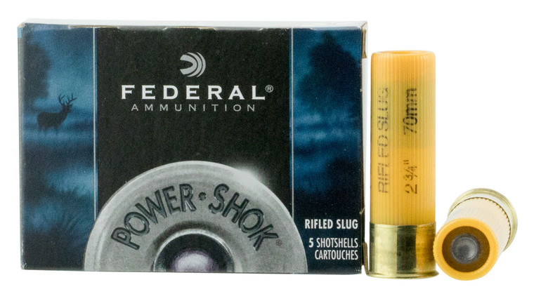 Federal Power-Shok Rifled Slug 20 Gauge 2.75-inch 3/4 oz – Ideal for Hunting