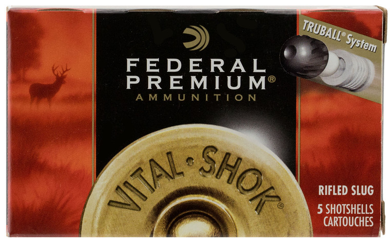 Federal PB203RS Rifled Slug for 20 Gauge Hunting - 2.75 inch, 3/4 oz, 1600 fps