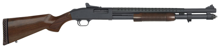 Mossberg 590A1 Tactical 12 Gauge Pump Shotgun with Ghost Ring Sights and Walnut Stock - Part Number 51665