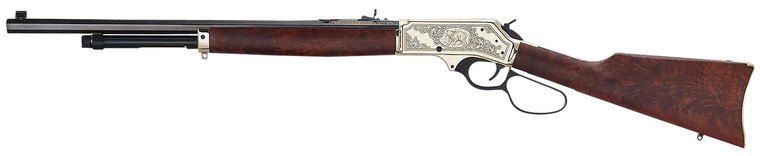 Henry H010BGWL Brass Wildlife Lever-Action Rifle in .45/70 Government with Engraved Frame and 22-Inch Octagon Barrel