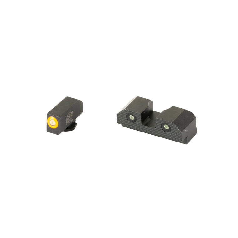XS Sights R3D 2.0 Night Sight for Glock 19 - Bright Dual-Illuminated Orange Front and Serrated Blacked-Out Rear