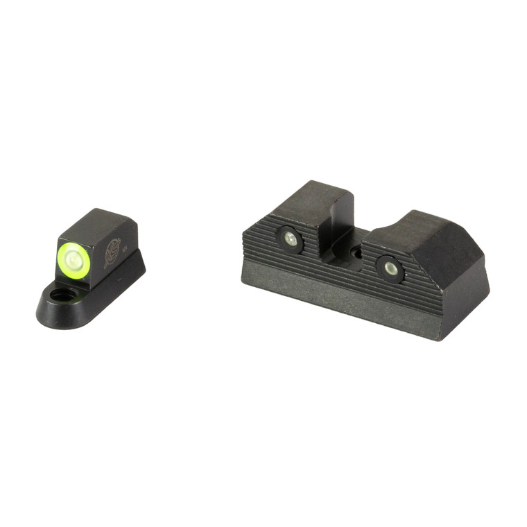 XS Sights R3D Night Sights for CZ P10 OR – Green Illuminated Front and Serrated Blacked-Out Rear
