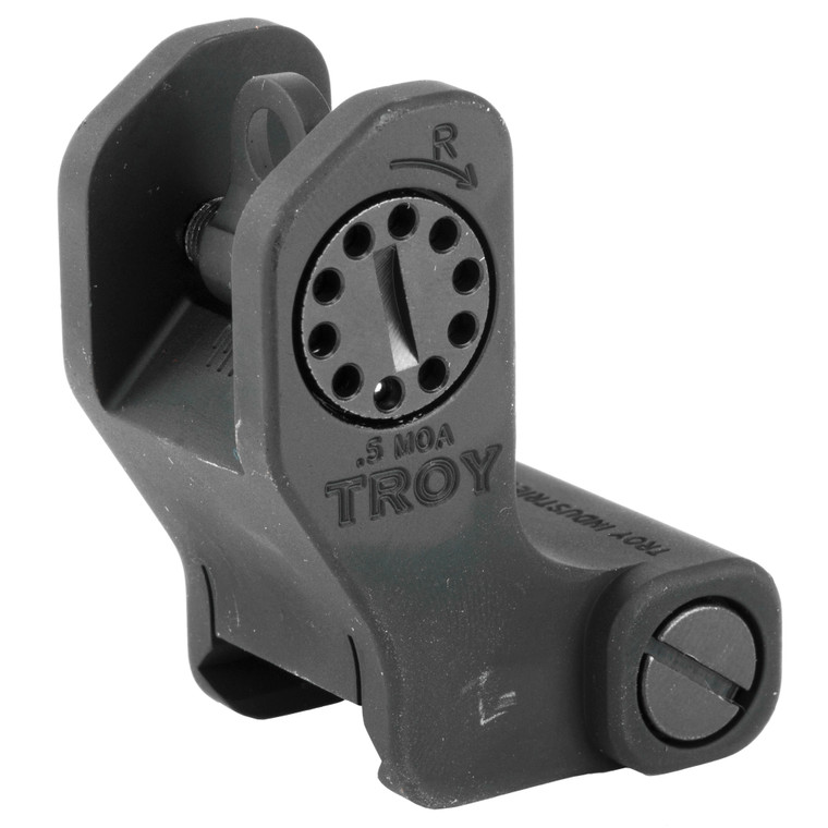 TROY Industries Fixed Rear BattleSight Black - Model SSIG-FRS-R0BT-00