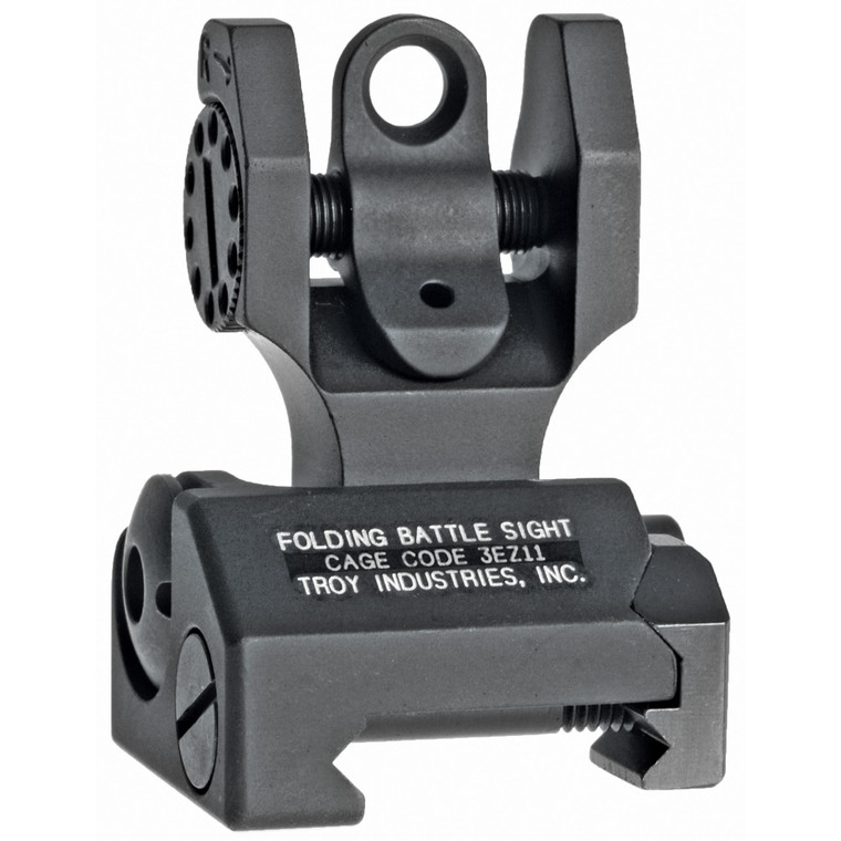 TROY Industries Folding Rear BattleSight Black - Model SSIG-FBS-R0BT-00