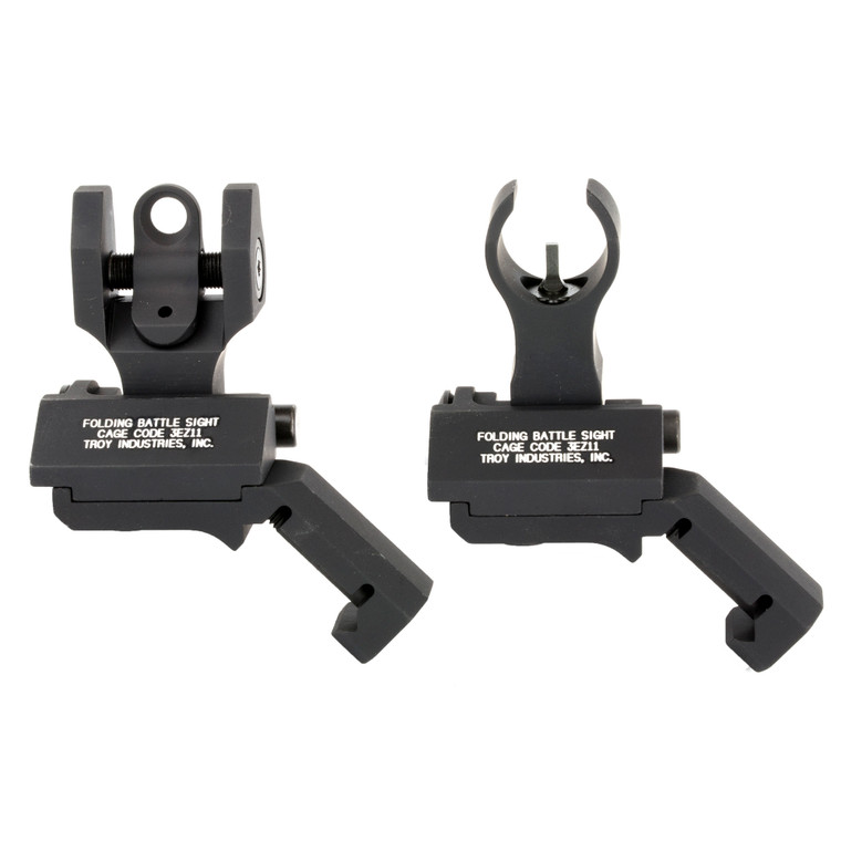 TROY Industries 45 Degree Folding BattleSight for Tactical Rifles - Black (Part #SSIG-45S-HRBT-00)
