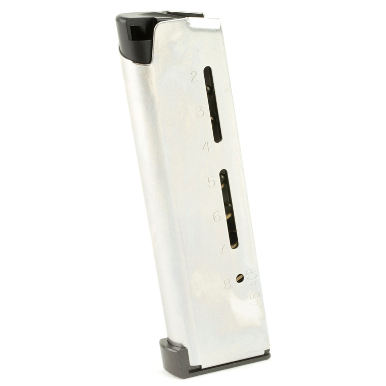 Wilson Combat Elite Tactical Magazine for 1911 - .45 ACP, 8 Rounds, Silver Finish