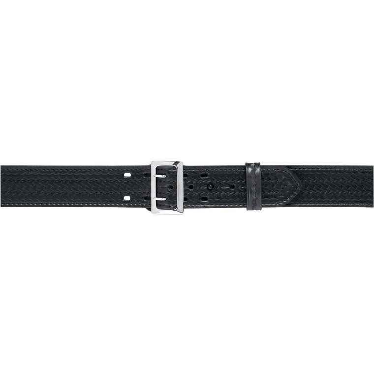 Safariland 875 Stitched Edge Sam Browne Duty Belt with Chrome Buckle, 2.25-inch Width, Black, Size 64
