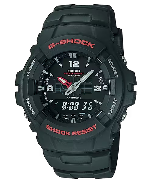 Casio G-Shock G100-1BV Classic Analog-Digital Watch with Shock and Water Resistance
