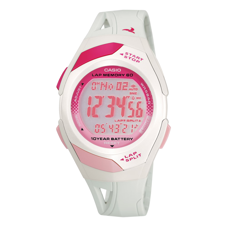 Casio STR300-7 Women's Mid-Size Running Watch with 60-Lap Memory and 10-Year Battery Life