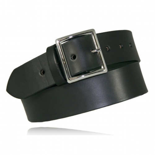 Boston Leather 1 3/4 Garrison Stretch Belt, 32 Inch, Black Full Grain English Bridle Leather