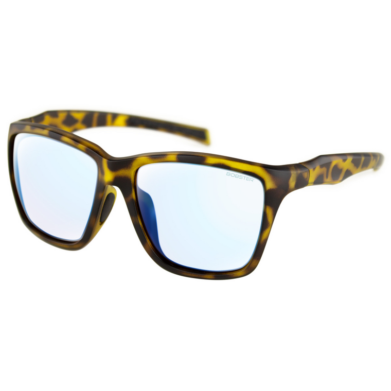 Bobster Anchor Matte Brown Tortoise Polarized Unisex Sunglasses with Blue Light Lenses - Part BANC005B