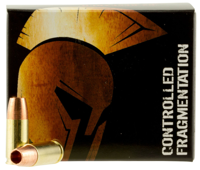 G2 Research Telos 9mm Luger +P Fracturing Copper Hollow Point Ammo - 92 gr, Brass Casings, Home Defense