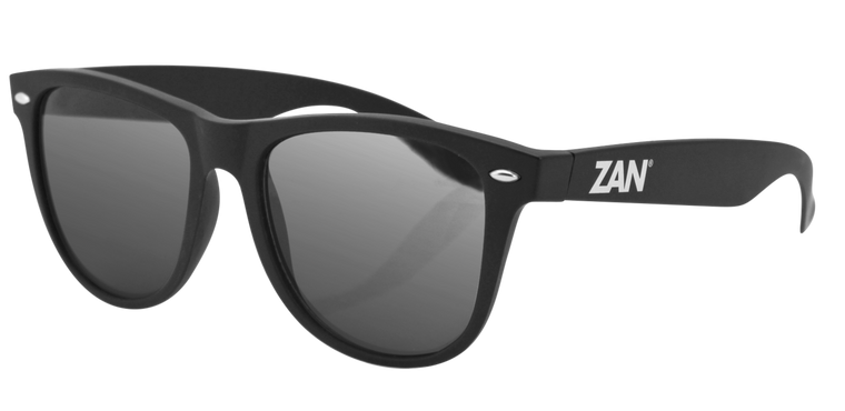 Zan Headgear EZMT01 Minty Sunglasses with Oversized Matte Black Frames and Smoked Lenses