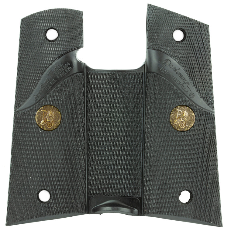 Pachmayr Signature Grip Panels for Colt 1911 - Black Rubber, Model PK2919