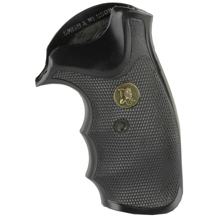 Pachmayr PK3249 Revolver Grip for Smith & Wesson J-Frame – Black Rubber with Checkered Finish
