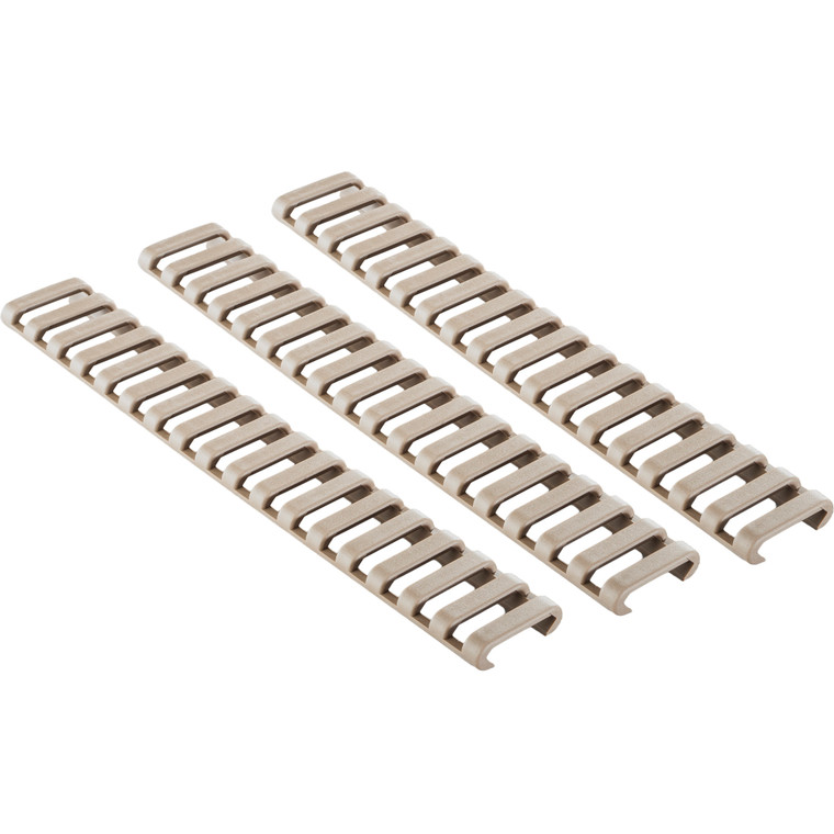 Ergo Grip ERGO 18-Slot Low-Pro Rail Cover Set – Coyote, Part Number 4373-3PK-CB