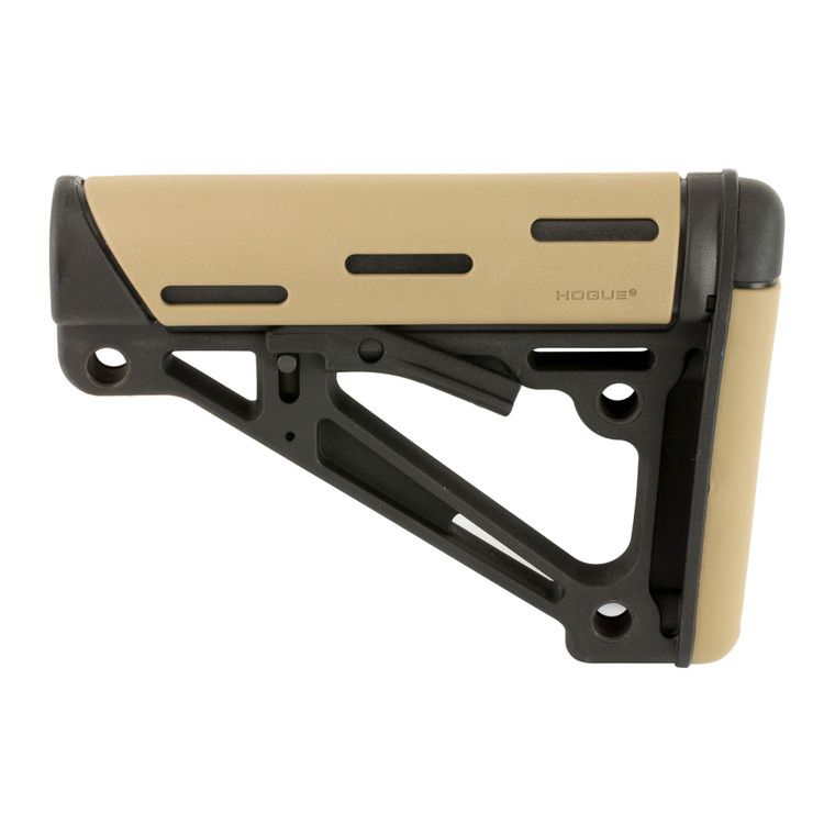 Hogue AR-15 Collapsible Stock with Overmolded Rubber Comfort - Mil-Spec Flat Dark Earth