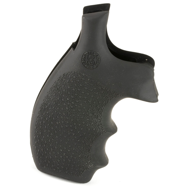 Hogue Rubber Bantam Style Revolver Grip for Smith & Wesson K and L Frame Round Butt - Black