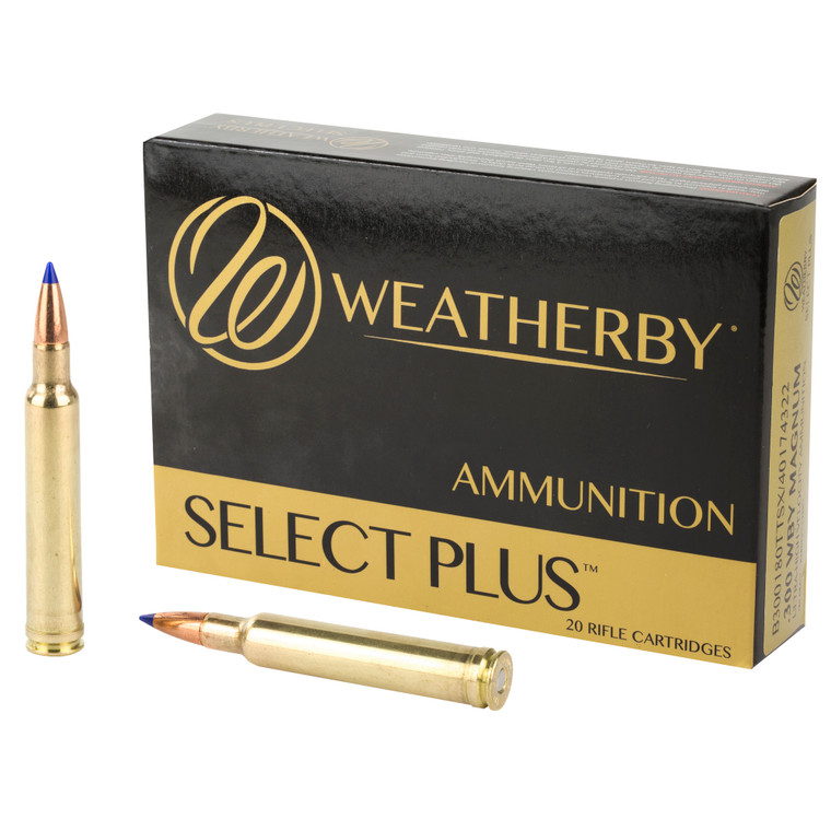 Weatherby 300 Weatherby Magnum Select Plus Tipped Triple Shock X Ammunition - 180 Grain, 20 Rounds Per Box