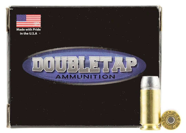 DoubleTap Ammunition DTAP 40200HC .40 S&W Hard Cast Solid Hunting Ammo - 200 Grain, 20 Rounds per Box