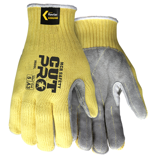 MCR Safety Cut Pro Grip Sharp Kevlar and Leather Work Glove - Size Small