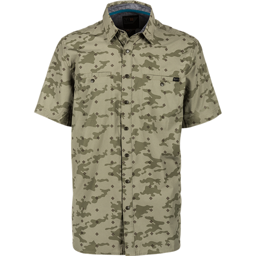 5.11 Tactical Crestline Camo Short-Sleeve Shirt with RAPIDraw Placket – Python, X-Small
