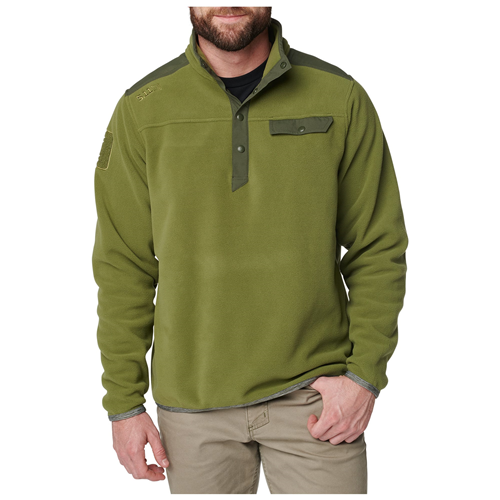 5.11 Tactical Apollo Tech Fleece Shirt - Lightweight Microfleece Outer Layer for Outdoor Activities