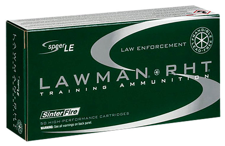 Speer Ammo Lawman RHT 45 ACP Frangible Target Rounds – 155 Grain Brass Casings