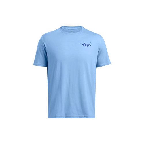 Under Armour Men's UA Marlin Short Sleeve T-Shirt in Tech Blue, Size Large
