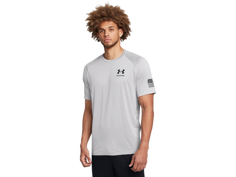 Under Armour UA Tech Freedom Short Sleeve T-Shirt - Medium, Mod Gray Light Heather