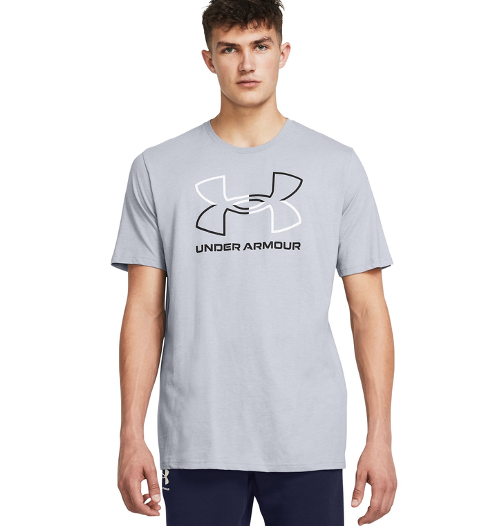 Under Armour Men's UA Foundation Short Sleeve T-Shirt - Medium, Mod Gray Heather/Black