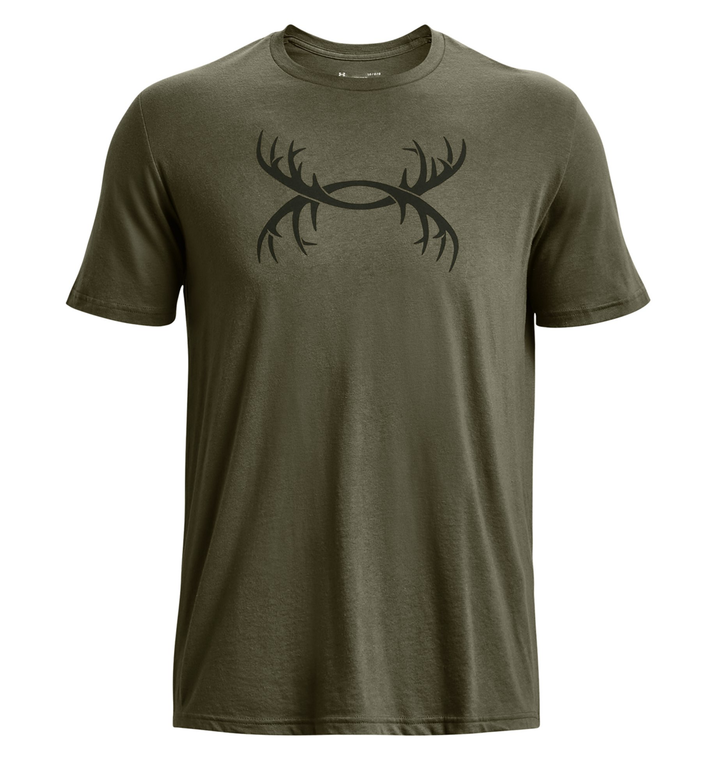 Under Armour UA Antler Logo T-Shirt in Marine OD Green, Size Large