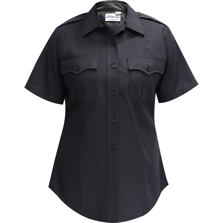 Flying Cross Command Women's Short Sleeve Shirt (Part Number 177R78 86 36 N/A) in LAPD Navy, Size 36