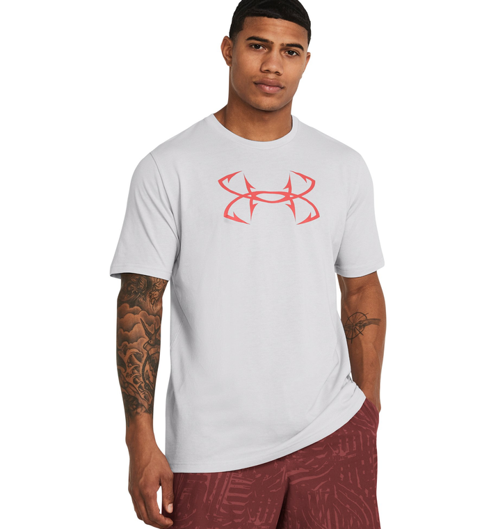 Under Armour UA Fish Hook Logo T-Shirt - Halo Gray, Small