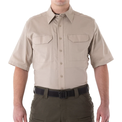 First Tactical M V2 Tactical Short Sleeve Shirt in Khaki, X-Large - Performance-Driven Design