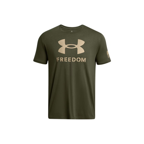 Under Armour Freedom Logo T-Shirt - X-Large Marine OD Green/Desert Sand