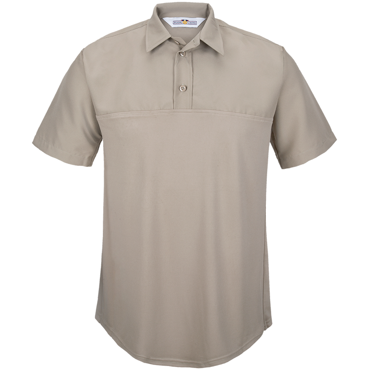 Flying Cross FX STAT Short Sleeve Hybrid Shirt in Silver Tan, Size Large