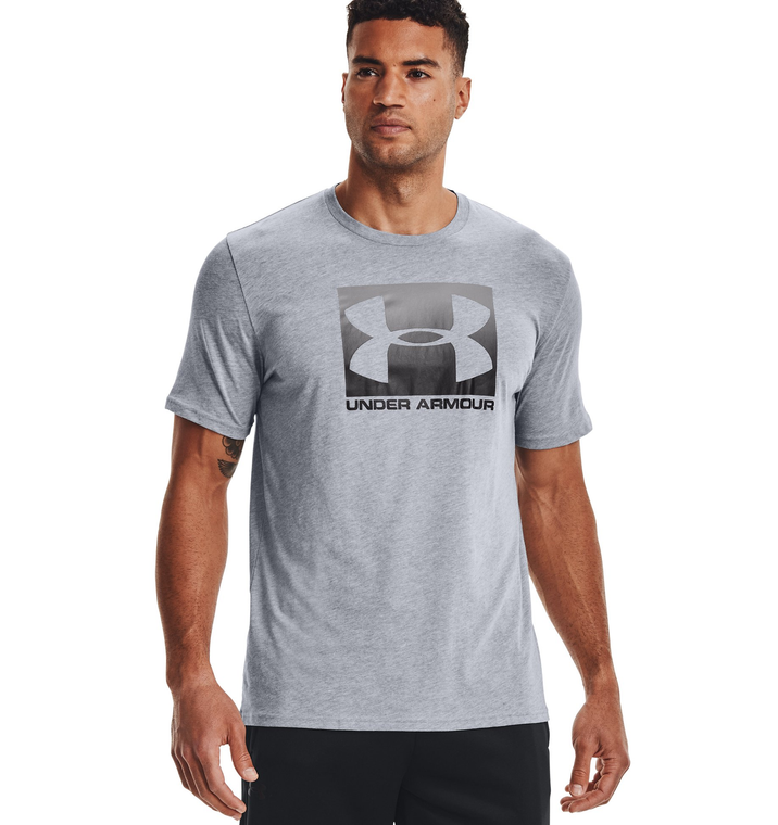 Under Armour UA Boxed Sportstyle Short Sleeve T-Shirt - Steel Light Heather, Small
