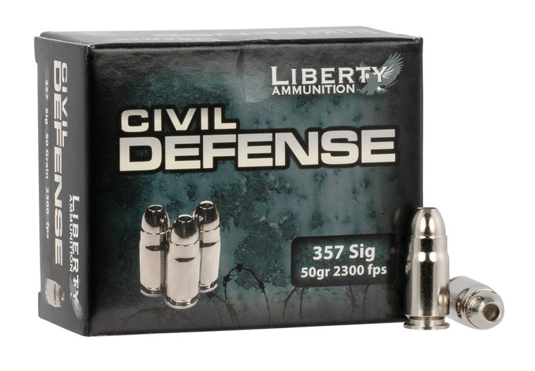 Liberty Ammunition LACD357SIG053 357 Sig Lead-Free Fragmenting Hollow Point 50 Grain Home Defense Rounds
